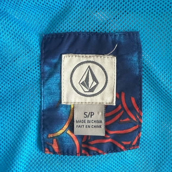 Volcom Forwarder Jacket Blue All Over Print Hoodie Mens Size S Skateboard Grunge - Picture 7 of 9